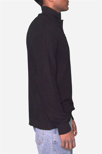 Basic - Half Zip Strik - Black